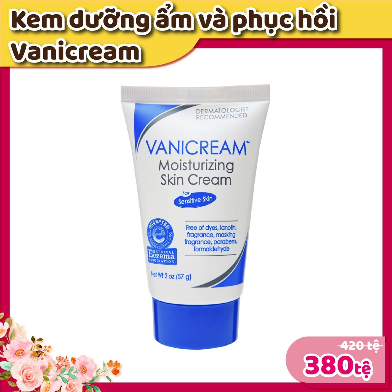 Kem dưỡng ẩm và phục hồi da hiệu quả toàn thời gian Vanicream (chai du lịch) 