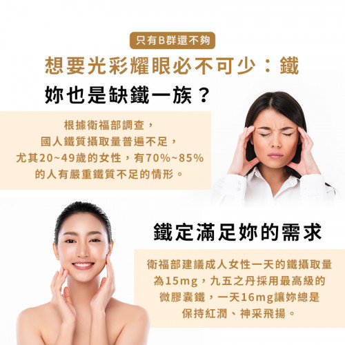 Vitamin nhóm B + Sắt Vitamin nhóm B + Sắt