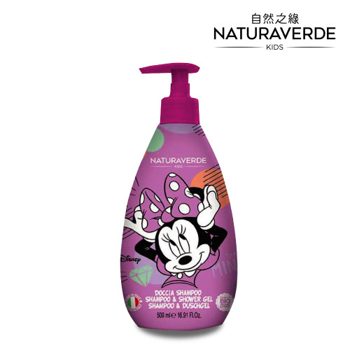 Sữa tắm gội Minnie hai trong một tác dụng kép chiết xuất trà xanh 【NATURAVERDE - Sắc xanh thiên nhiên】