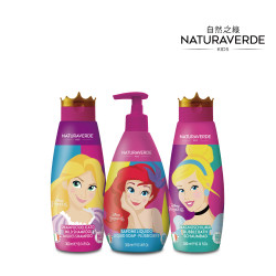 Bộ sản phẩm tắm gội rửa mặt Công Chúa Disney【NATURAVERDE - Sắc xanh thiên nhiên】