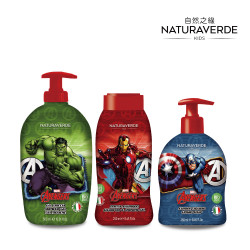 Bộ sản phẩm tắm gội rửa mặt Biệt Đội Siêu Anh Hùng【NATURAVERDE - Sắc xanh thiên nhiên】