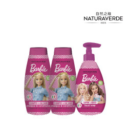 Bộ sản phẩm tắm gội rửa mặt Búp Bê Barbie【NATURAVERDE - Sắc xanh thiên nhiên】