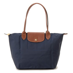 Túi xách, ba lô đeo vai nữ size nhỏ LONGCHAMP Le Pliage gấp gọn màu xanh tay cầm dài 