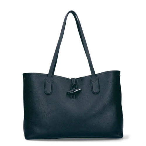 Túi xách, ba lô đeo vai size lớn LONGCHAMP ROSEAU màu xanh, tay cầm dài Túi xách, ba lô đeo vai size lớn LONGCHAMP ROSEAU màu xanh, tay cầm dài