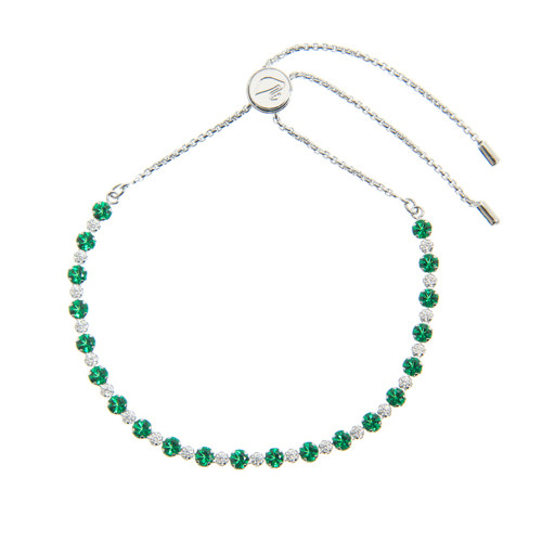 Vòng đeo tay Bạc Ngọc Lục Bảo thanh lịch Trilogy [Swarovski] (5632064)