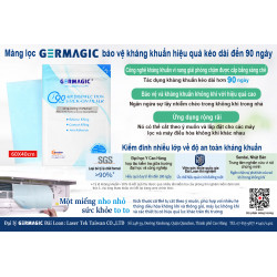 Màng lọc GERMAGIC bảo vệ kháng khuẩn hiệu quả kéo dài đến 90 ngày + xịt bảo vệ kháng khuẩn hiệu quả đến 72 giờ